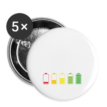 Bremst du Noch Oder Rekuperierst Du Schon? - Buttons groß 56 mm (5er Pack) - Weiß - Vorne