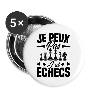 I can't I have failed - Buttons large 2.2''/56 mm (5-pack) - white - Front