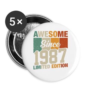 Légendes de 1987 - Lot de 5 grands badges (56 mm) - blanc - Devant