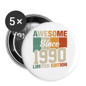 Légendes des années 1990 - Lot de 5 grands badges (56 mm) - blanc - Devant