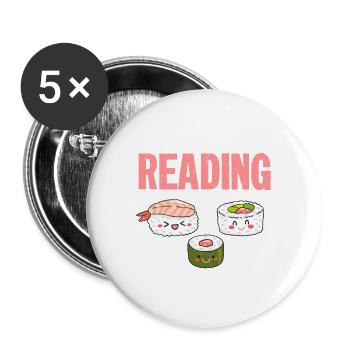 If You Are Reading This Bring Me Sushi 2If You Are - Buttons groß 56 mm (5er Pack) - Weiß - Vorne