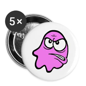 Knurri in pink - Buttons groß 56 mm (5er Pack) - Weiß - Vorne