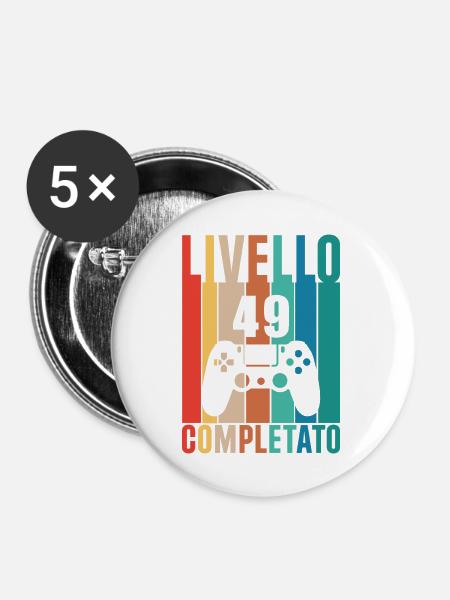Livello 49 - Buttons groß 56 mm (5er Pack) - Weiß