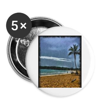 Entspannung - Buttons groß 56 mm (5er Pack) - Weiß - Vorne