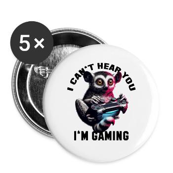 Gaming Gaming Maki Gift - Buttons large 2.2''/56 mm (5-pack) - white - Front
