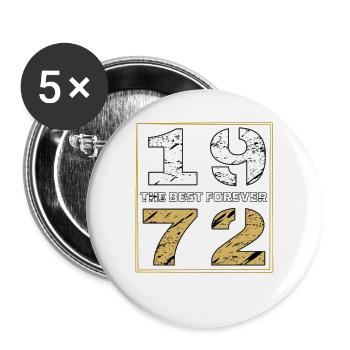 THE BEST FOREVER 1972 - Buttons large 2.2''/56 mm (5-pack) - white - Front