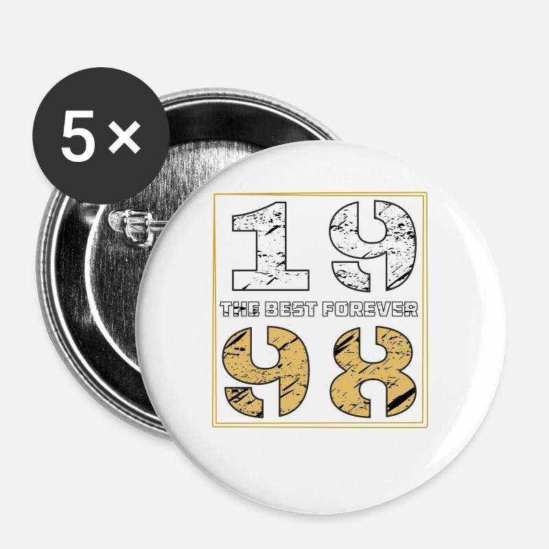 THE BEST FOREVER 1998 - Buttons large 2.2''/56 mm (5-pack) - white
