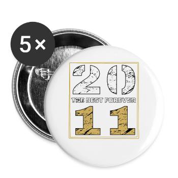 THE BEST FOREVER 2011 - Buttons large 2.2''/56 mm (5-pack) - white - Front