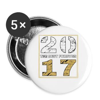THE BEST FOREVER 2017 - Buttons large 2.2''/56 mm (5-pack) - white - Front