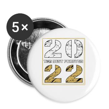 THE BEST FOREVER 2022 - Buttons large 2.2''/56 mm (5-pack) - white - Front