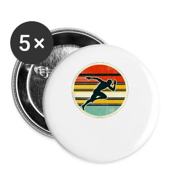 Sprinter - Track And Field 4 - Buttons large 2.2''/56 mm (5-pack) - white - Front