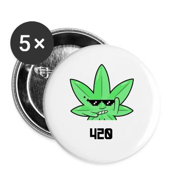420 - Buttons groß 56 mm (5er Pack) - Weiß - Vorne