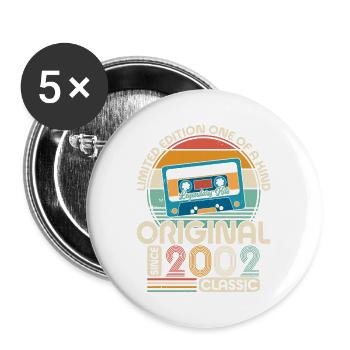Vintage 2002 aged to perfection - Lot de 5 grands badges (56 mm) - blanc - Devant