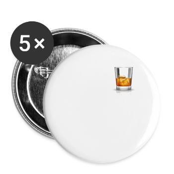 OK Mais Premier T-Shirt Scotch Drôle Whisky Drunk - Lot de 5 grands badges (56 mm) - blanc - Devant