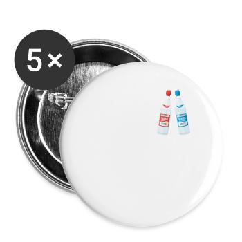 OK Mais Première Vodka T-Shirt Drôle Boire Cool - Lot de 5 grands badges (56 mm) - blanc - Devant