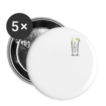 OK But First Gimlet Lover T-Shirt Funny Alcohol - Buttons large 2.2''/56 mm (5-pack) - white - Front