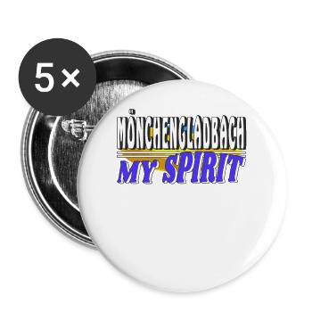MÖNCHENGLADBACH MY SPIRIT - Buttons large 2.2''/56 mm (5-pack) - white - Front