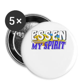 FOOD MY SPIRIT - Buttons large 2.2''/56 mm (5-pack) - white - Front