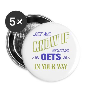 quote joke volleyball sport love churrascada - Buttons large 2.2''/56 mm (5-pack) - white - Front