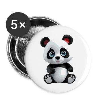 Panda - Buttons large 2.2''/56 mm (5-pack) - white - Front