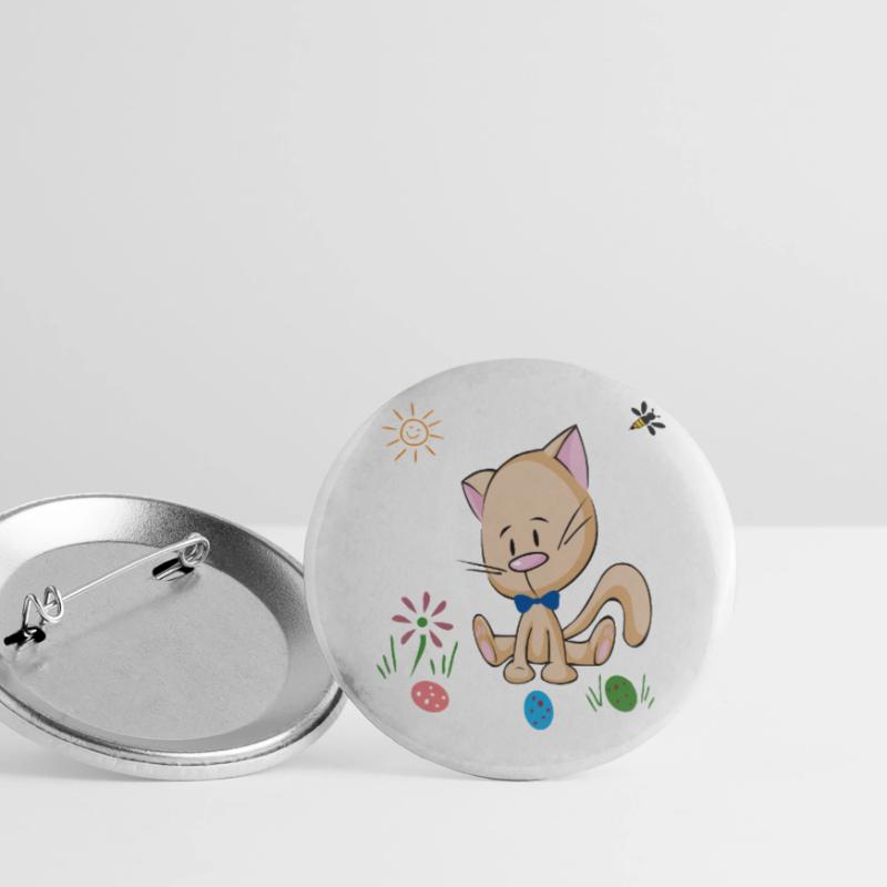 Easter Easter Eggs Buttons large 2.2''/56 mm (5-pack)