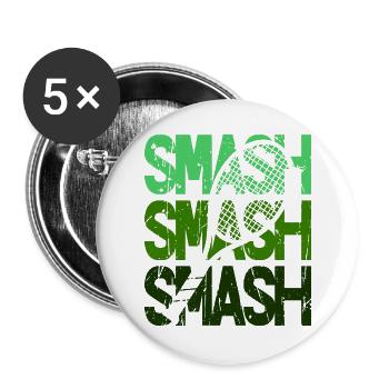Tennis Smash Smash Ball Racket Design Pullover Hoodie - Buttons large 2.2''/56 mm (5-pack) - white - Front