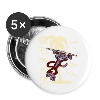 Dictons d’anime kawaii japonais - Lot de 5 grands badges (56 mm) - blanc - Devant
