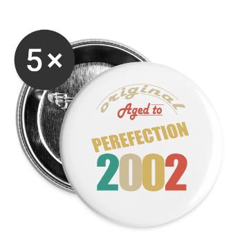 I'm 22 years old | I was born in 2002 - birth - Buttons large 2.2''/56 mm (5-pack) - white - Front
