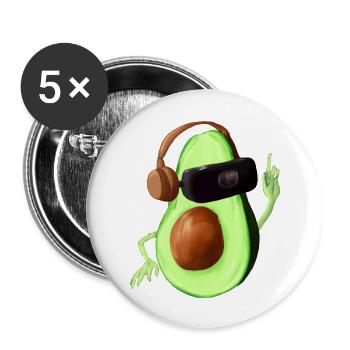 Avocado _ 02 - Buttons large 2.2''/56 mm (5-pack) - white - Front