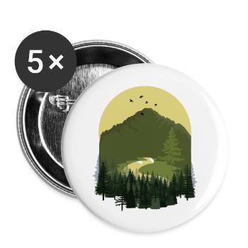 Merveilleux de la nature - Lot de 5 grands badges (56 mm) - blanc - Devant
