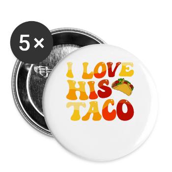 Cinco de Mayo - Buttons groß 56 mm (5er Pack) - Weiß - Vorne