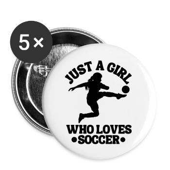 Soccer Team Soccer Player Soccer Design - Buttons large 2.2''/56 mm (5-pack) - white - Front