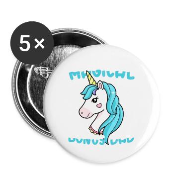 Magical Bonus Dad Stepfather Adoption - Buttons large 2.2''/56 mm (5-pack) - white - Front