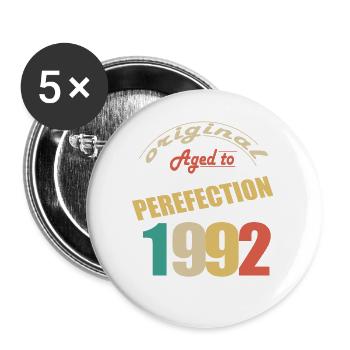 I'm 32 years old | I was born in 1992 - birth - Buttons large 2.2''/56 mm (5-pack) - white - Front
