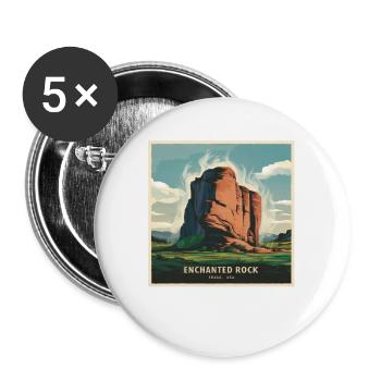 Enchanted Rock Texas Mountains Landscape - Buttons large 2.2''/56 mm (5-pack) - white - Front