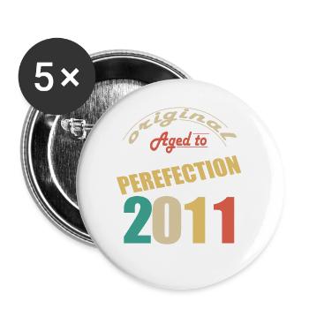J’ai 13 ans | Je suis né en 2011 - birth - Lot de 5 grands badges (56 mm) - blanc - Devant