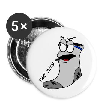 Idée cadeau humour drôle - Lot de 5 grands badges (56 mm) - blanc - Devant