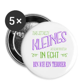 cool boxer doggie welpe bday geschenkidee lustig - Buttons groß 56 mm (5er Pack) - Weiß - Vorne