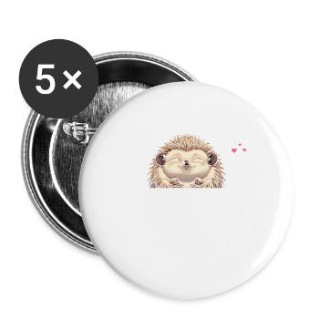 Je suis mignon ? Merci! Je sais. - Lot de 5 grands badges (56 mm) - blanc - Devant