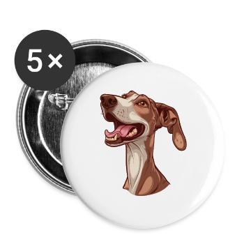 Cadeau d’Azawakh | Illustration de dessin animé - Lot de 5 grands badges (56 mm) - blanc - Devant