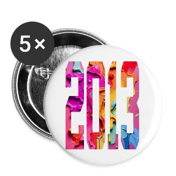 BUNT 13TH BIRTHDAY 2013 - Buttons large 2.2''/56 mm (5-pack) - white - Front