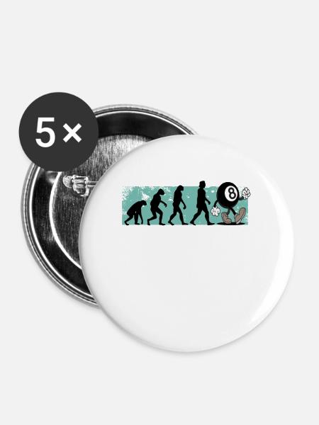 Billard Evolution Snooker - Buttons groß 56 mm (5er Pack) - Weiß