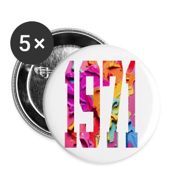 BUNT 55TH BIRTHDAY 1971 - Buttons large 2.2''/56 mm (5-pack) - white - Front