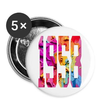 BUNT 68TH BIRTHDAY 1958 - Buttons large 2.2''/56 mm (5-pack) - white - Front