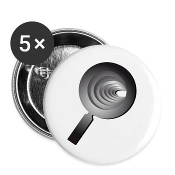 3D magnifying glass - Lupe - Buttons groß 56 mm (5er Pack) - Weiß - Vorne