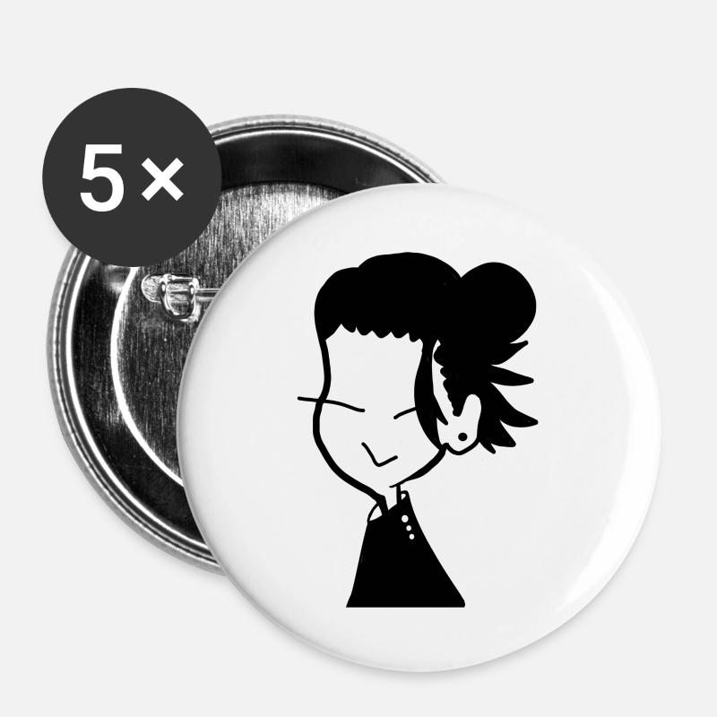 gojo satoru - Buttons groß 56 mm (5er Pack) - Weiß