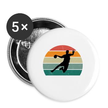 Le joueur de handball le plus correct du monde - Lot de 5 grands badges (56 mm) - blanc - Devant
