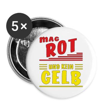 LIKES RED AND NOT YELLOW - Buttons large 2.2''/56 mm (5-pack) - white - Front
