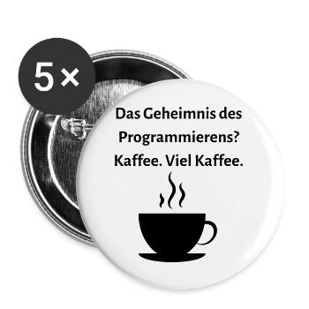 Das Geheimnis des Programmierens... - Buttons groß 56 mm (5er Pack) - Weiß - Vorne