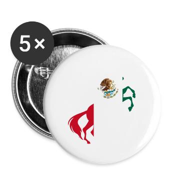 Unicorn Mexico Flag TShirt Magical Unicorn Mexican - Buttons large 2.2''/56 mm (5-pack) - white - Front